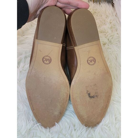 Michael Kors Ashton Women's Brown Leather Ankle Boot Sz 9 - Picture 9 of 15